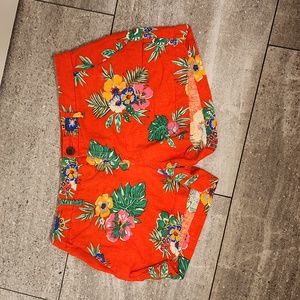 Tropical linen shorts